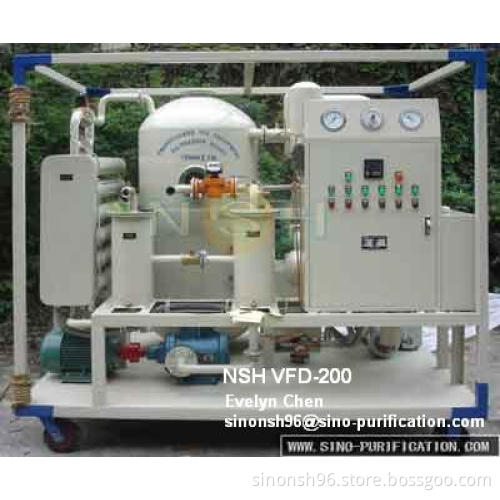 Vacuum transformer oil purifier (VFD-200)